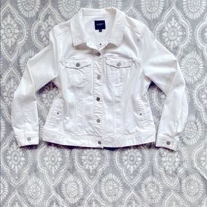 Liverpool XL Women’s White Jean Jacket